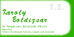 karoly boldizsar business card