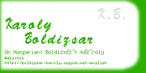 karoly boldizsar business card